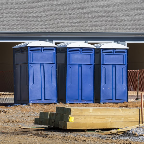 what is the expected delivery and pickup timeframe for the portable restrooms in Three Rivers